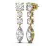 Image 2 : 4.5 ctw Marquise Diamond Earrings 18K Yellow Gold - REF-903H3R