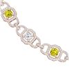Image 2 : 25 ctw SI/I Fancy Yellow Diamond Necklace 18K Rose Gold - REF-2280A2N