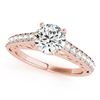 Image 1 : 1.15 ctw Certified VS/SI Diamond Ring 18k Rose Gold - REF-135Y2X