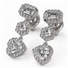 Image 1 : 2.75 ctw Mix Cut Diamonds Designer Earrings 18K White Gold - REF-455H2R
