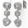 Image 3 : 2.75 ctw Mix Cut Diamonds Designer Earrings 18K White Gold - REF-455H2R