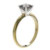 Image 3 : 1 ctw Certified VS/SI Quality Cushion Cut Diamond Ring 10k Yellow Gold - REF-243K2Y