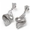 Image 3 : 7.5 ctw Diamond Earrings 18K White Gold - REF-897N3F