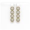 Image 1 : 4.52 ctw Diamond Micro Pave Earrings 18K Yellow Gold - REF-345A2N
