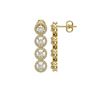 Image 2 : 4.52 ctw Diamond Micro Pave Earrings 18K Yellow Gold - REF-345A2N