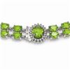 Image 3 : 58.69 ctw Peridot & Diamond Necklace 14K White Gold - REF-581W8H