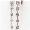 Image 3 : 2.74 ctw Mix cut Diamonds Designer Earrings 18K Rose Gold - REF-296M2G