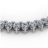 Image 1 : 18 ctw 3 Prong Graduated Diamond Riviera Necklace 14K White Gold - REF-1336W4H