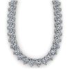 Image 2 : 18 ctw 3 Prong Graduated Diamond Riviera Necklace 14K White Gold - REF-1336W4H