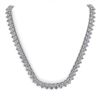 Image 3 : 18 ctw 3 Prong Graduated Diamond Riviera Necklace 14K White Gold - REF-1336W4H