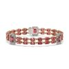 Image 1 : 17.79 ctw Tourmaline & Diamond Bracelet 14K Rose Gold - REF-305R3K