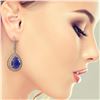 Image 3 : 31.74 ctw Sapphire & Diamond Victorian Earrings 14K Rose Gold - REF-549N8F