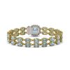 Image 3 : 17.67 ctw Sky Topaz & Diamond Bracelet 14K Yellow Gold - REF-178F2M