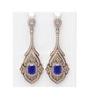 Image 1 : 21.43 ctw Sapphire & Diamond Earrings 18K Rose Gold - REF-890M9G