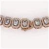 Image 3 : 30.73 ctw Emerald Cut Diamond Micro Pave Necklace 18K Rose Gold - REF-3606H4R