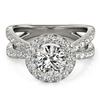 2.01 ctw Certified VS/SI Diamond Halo Ring 18k White Gold - REF-318R5K