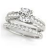 1.29 ctw Certified VS/SI Diamond 2pc Wedding Set 14k White Gold - REF-306N8F