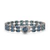 29.22 ctw London Topaz & Diamond Bracelet 14K White Gold - REF-218R2K