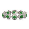 44.77 ctw Jade & Diamond Victorian Bracelet 14K White Gold - REF-1184R2K