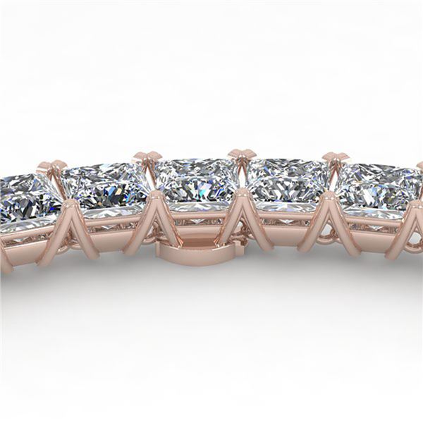 50 ctw Princess Certified SI Diamond Necklace 14K White Gold - REF-7980F2M