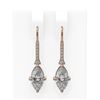 2.18 ctw Marquise Diamond Earrings 18K Rose Gold - REF-594Y3X