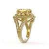 Image 3 : 7.22 ctw Canary Citrine & Diamond Victorian Ring 14K Yellow Gold - REF-135G5W