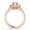 Image 3 : 2.22 ctw Certified VS/SI Diamond 2pc Wedding Set Halo 14k Rose Gold - REF-222M3G