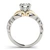 Image 2 : 1.1 ctw Certified VS/SI Diamond Solitaire Ring 18k 2Tone Gold - REF-281F6M