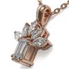 Image 3 : 1.5 ctw Emerald Cut Diamond Designer Necklace 18K Rose Gold - REF-388G5W