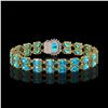 Image 3 : 17.78 ctw Swiss Topaz & Diamond Bracelet 14K Yellow Gold - REF-209X3A