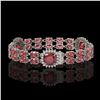 Image 2 : 18.93 ctw Tourmaline & Diamond Bracelet 14K White Gold - REF-314G8W