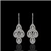 Image 1 : 3.07 ctw Pear Cut Diamond Micro Pave Earrings 18K White Gold - REF-269K2Y