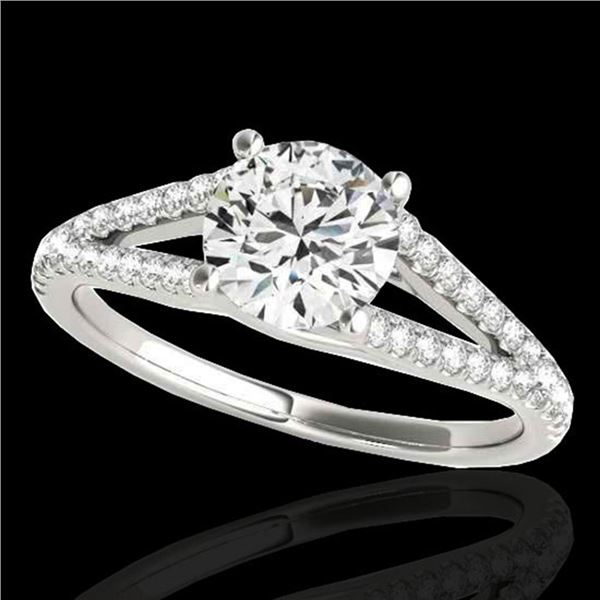 1.25 ctw Certified Diamond Solitaire Ring 10k White Gold - REF-177G3W