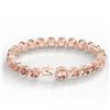 Image 3 : 35 ctw Morganite & Micro Pave Diamond Bracelet 14k Rose Gold - REF-494K4Y