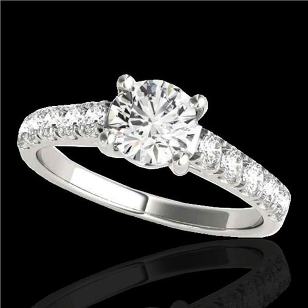 2.1 ctw Certified Diamond Solitaire Ring 10k White Gold - REF-368K2Y