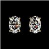 Image 1 : 1 ctw Certified VS/SI Quality Oval Diamond Stud Earrings 10k Yellow Gold - REF-120H3R