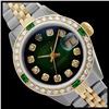 Image 1 : Rolex Men's Two Tone 14K Gold/SS, QuickSet, Diam Dial & Diam/Emerald Bezel