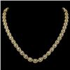 Image 1 : 17.28 ctw Pear Cut Diamond Micro Pave Necklace 18K Yellow Gold - REF-1497H3R