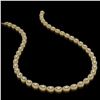 Image 2 : 17.28 ctw Pear Cut Diamond Micro Pave Necklace 18K Yellow Gold - REF-1497H3R