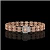 Image 1 : 16.35 ctw Morganite & Diamond Bracelet 14K Rose Gold - REF-236R4K