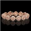 Image 1 : 31.35 ctw Morganite & Diamond Victorian Bracelet 14K Rose Gold - REF-1063X3A