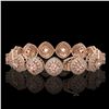 Image 2 : 31.35 ctw Morganite & Diamond Victorian Bracelet 14K Rose Gold - REF-1063X3A