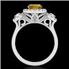 Image 2 : 1.75 ctw Certified SI/I Fancy Intense Yellow Diamond Ring 10k White Gold - REF-135M2G