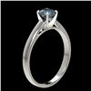 Image 3 : 0.73 ctw Certified Intense Blue Diamond Engagment Ring 10k White Gold - REF-57M8G