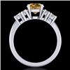 Image 3 : 2.1 ctw Intense Fancy Yellow Diamond Ring 18k White Gold - REF-290K9Y