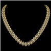 Image 1 : 24.19 ctw Pear Cut Diamond Micro Pave Necklace 18K Yellow Gold - REF-2092R6K