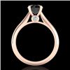 Image 3 : 1.36 ctw Fancy Black Diamond Engagment Art Deco Ring 18k Rose Gold - REF-66Y8X