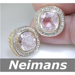 Certified 2.00 ct Aquamarine & Sapphire Ring 14kt Gold