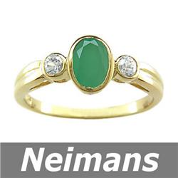 1.50 ct Blue Topaz & Diamond Stud Earrings 14kt