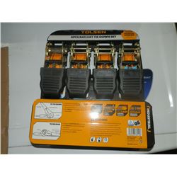 4pc Ratchet Tie Down Set